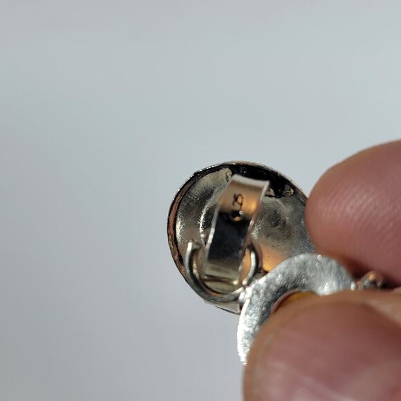 Leopard Jasper Pendant Necklace – With Citrine Accents + 20" Silver Chain - Picture 5 of 10